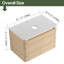 Base de meuble-lavabo simple 30 po seulement, base sans plateau en chêne blanc-124614525