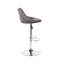 Swivel Upholstered Adjustable Height Bar Stool with Steel Frame-414883488