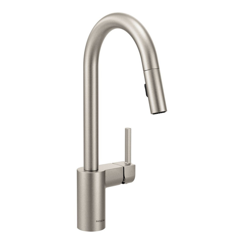 Moen Align One Handle Modern Kitchen Pulldown Faucet with Reflex and Power Clean Technology, Spot Resist Stainless