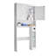 Armoire de rangement au-dessus de la toilette pour salle de bain avec tablette réglable blanche H 67,4 po