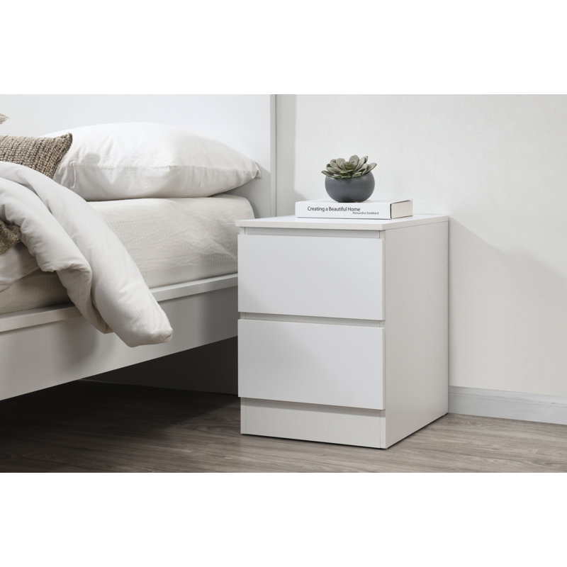 Marqita 2 Drawer Bedside Table, White
