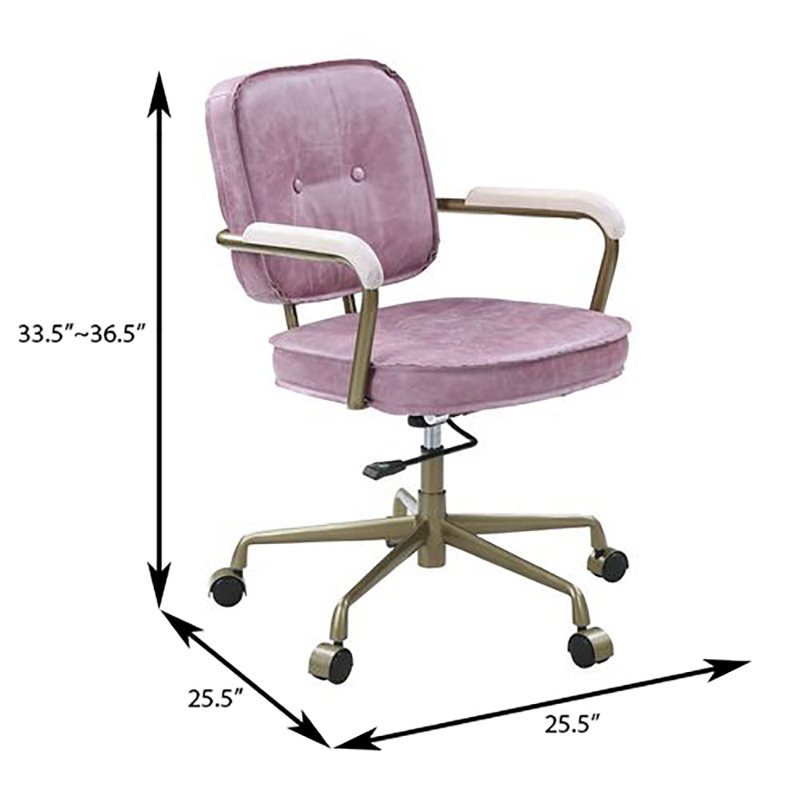 Chaise de bureau Chloe, Rose