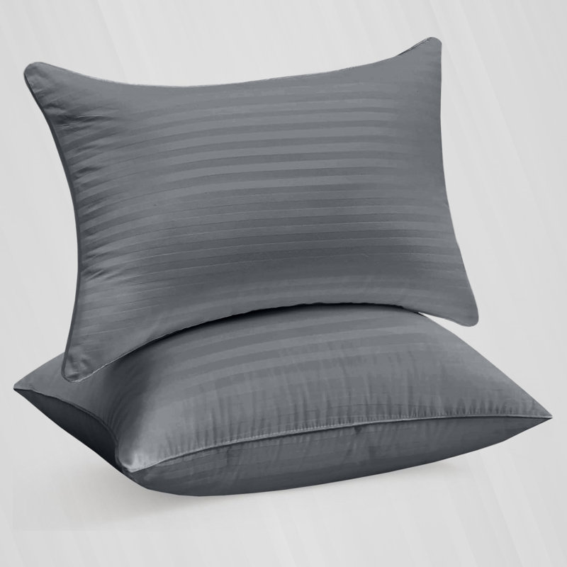 Pack of 2 Soft Microfiber Pillow Covers - Wrinkle-Free, Breathable & Hotel Quality Bedding Essential, Grey