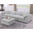 Amiyiah 142 Inch Upholstered L-shaped Soft Cloud Couch Sectional With Ottoman, Light Gray Polyester-207874782