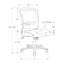 Chaise de bureau, hauteur réglable, pivotante, ergonomique, accoudoirs, bureau d'ordinateur, travail, filet noir