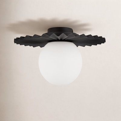 Laki Single Light Glass Flush Mount