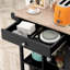 Rolling Kitchen Cart with Storage Cabinet, Drawer, Top-1340042556