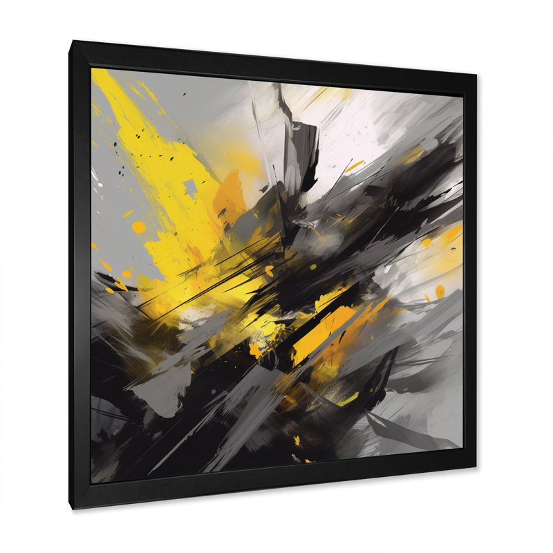Vibrant Swirls II - reproduction sur toile, H 16 po x l 16 po x P 1 po, Cadre photo noir