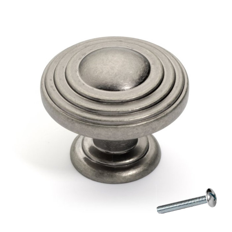 Poignée champignon Super Saver 1 3/16 po de diamètre, Nickel antique