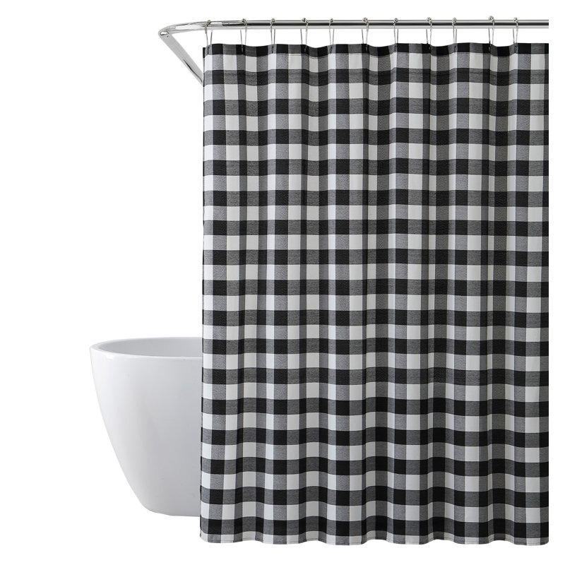 Rideau de douche Taconic, Noir, H 70 po x l 72 po