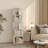 Rotating Bookshelf, 5 Tier Small Bookcase Corner Display Shelf For Small Space Wood Narrow Book Shelf Organizer For Living Room, White-2079973005