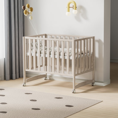  6-In-1 Greenguard Gold Certified Portable Foldable Convertible Cradle To Mini Crib - Beige