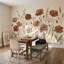 Motif de fleurs sauvages, coquelicots, illustration botanique, décoration murale amovible-1150995834-1150995839