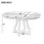 Table de salle à manger ronde extensible pour 4-6 personnes pour la cuisine et le salon-1032144524
