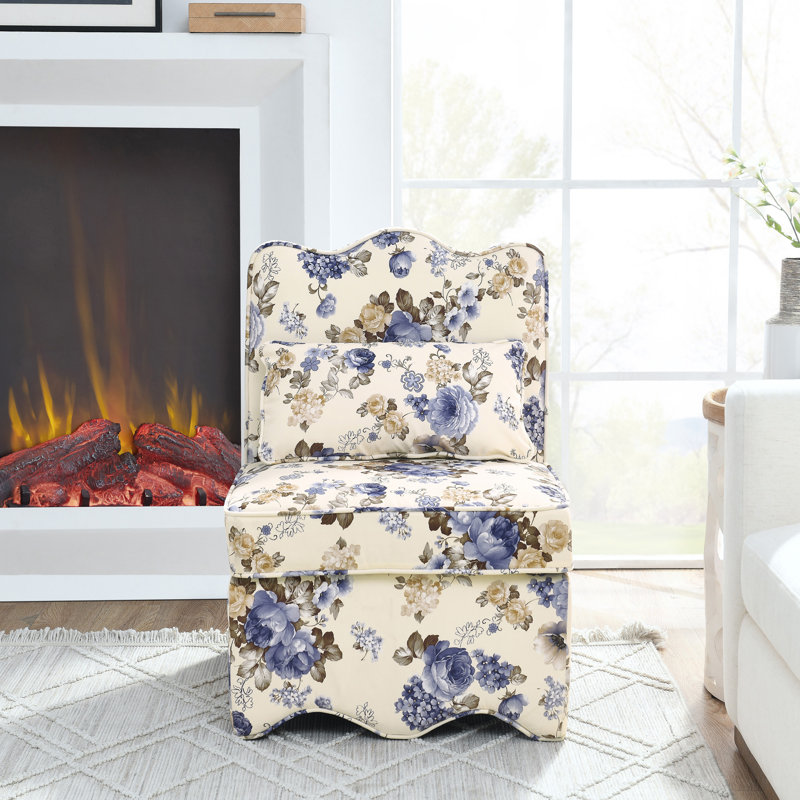 Chaise d'appoint en flanelle, chaise de salon, Bleu