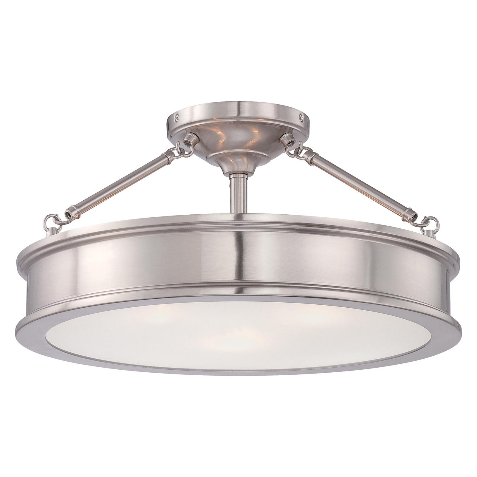 Three Posts Everlee Semi Flush, Brushed Nickel