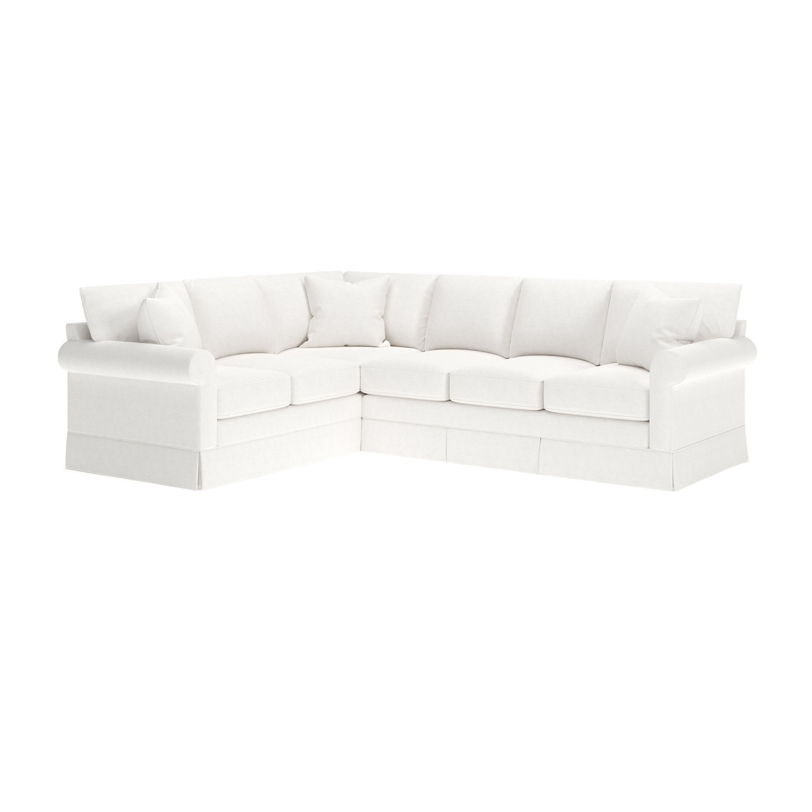 Friedman Sectional, Left Hand Facing, Nomad Snow Crypton® Chenille