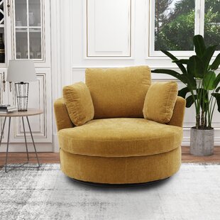 Ivy Bronx Depoliti Oversized Swivel Chair with storage ottoman and