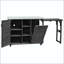 Îlot de cuisine 78,3 po avec table de barbecue pliable et plateau en acier inoxydable-2026738558
