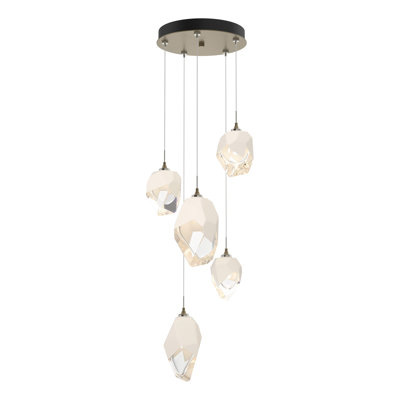 Luminaire suspendu géométrique à 5 lumières Chrysalis