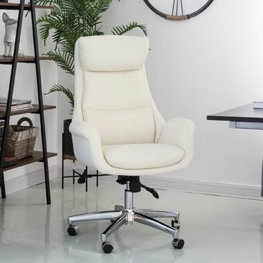 Shickley Oversize Criss Cross Task Chair with Comfortable Cushion Latitude Run Upholstery Color: Sage/White