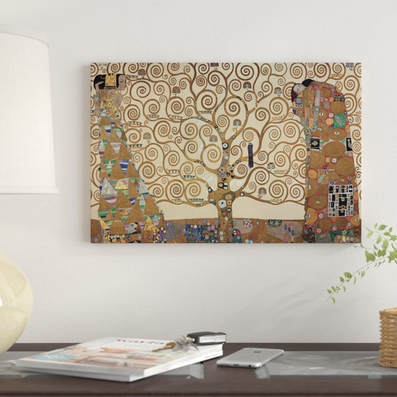 «The Tree Of Life» par Gustav Klimt, impression sur toile tendue, H 40 po x l 60 po x P 1,5 po, Toile tendue, Pas de tapis