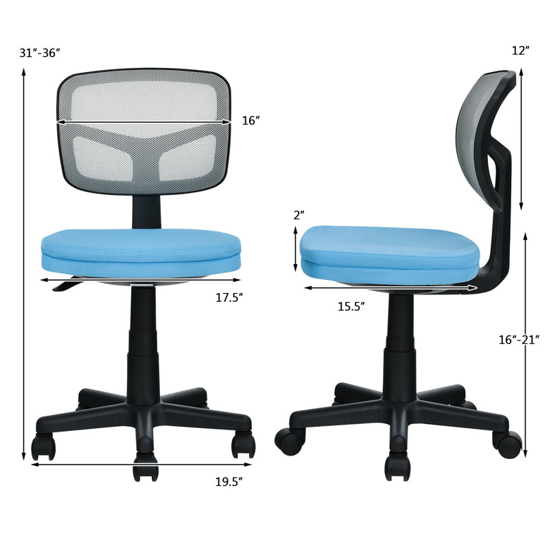 Jacques Drafting Chair, Blue, Black/White