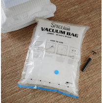 Vacuum Storage Bags, 10 Small Space Saver Vacuum Seal Bags, Space Bags,  Vacuum Sealer Bags for Clothes with Travel Hand Pump (10S)