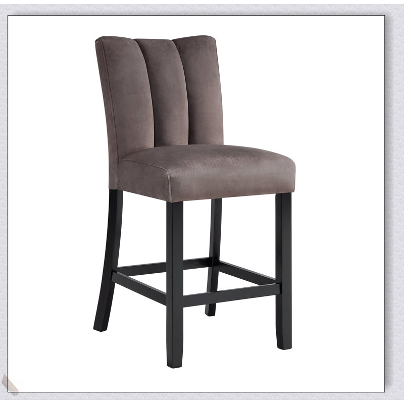 Ensemble de salle à manger 5 pièces à hauteur de comptoir en faux marbre avec chaises rembourrées, légèrement incurvé pour le confort et le style, fabrication en bois durable