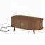 Table basse ovale en bois cannelée-440808257