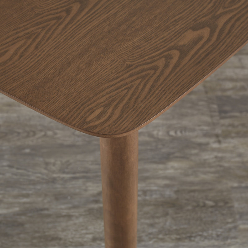 Table de salle à manger rectangulaire avec pieds fuselés l 59,06 po Gallman, L 59,06 po x l 35,44 po, Walnut