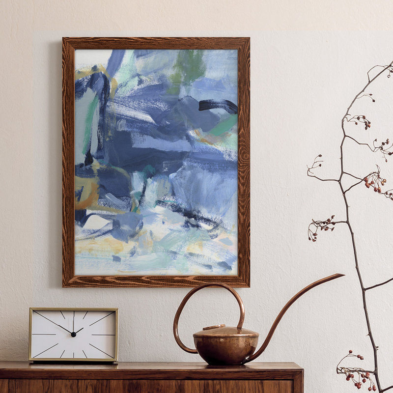 «Blue Room I», toile encadrée de qualité supérieure - prête à être accrochée, Érable encadré, H 20 po x l 17 po x P 1 po