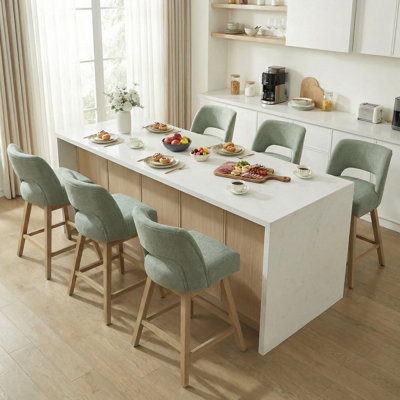 27.1" High Swivel Bar Stools (Set Of 6)