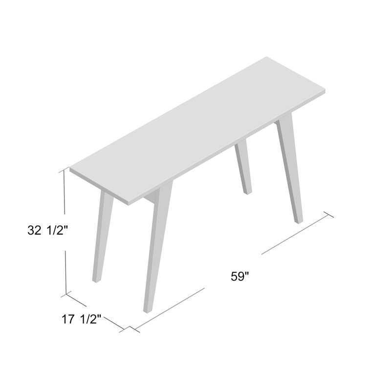 Brycie 59" Console Table, White