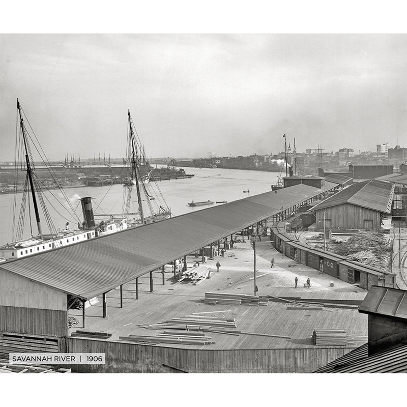«Savannah River, Historic Savannah», reproduction de photo sur toile tendue, H 20 po x l 24 po x P 1,5 po
