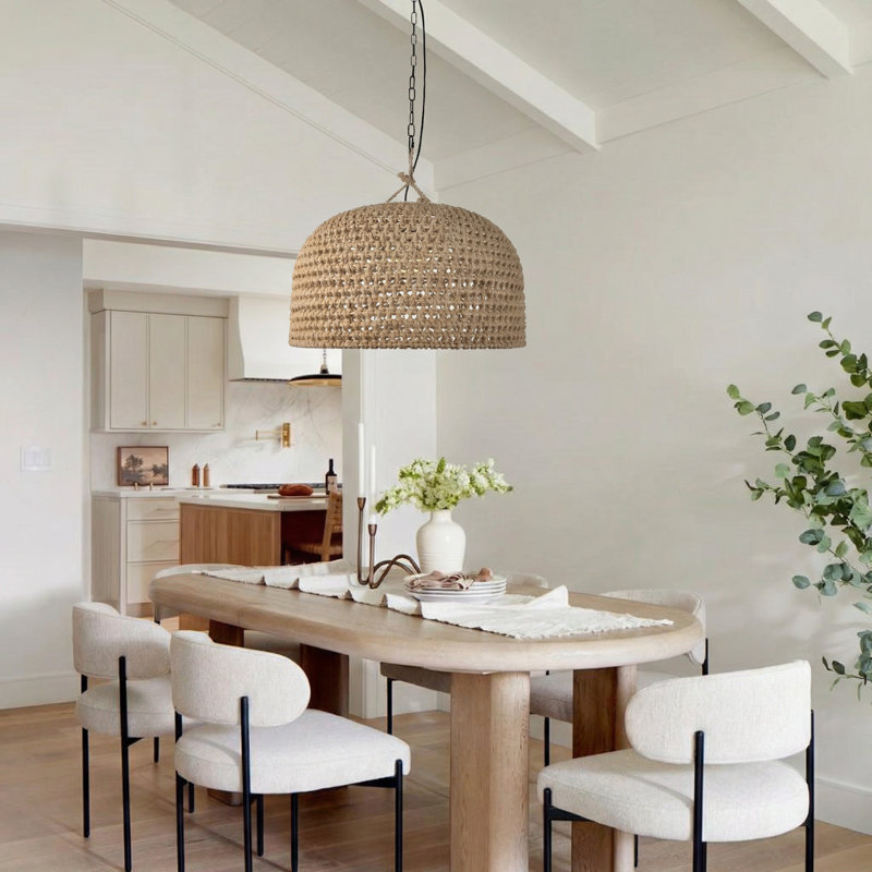 Baldassarre - Light Matte Black Dome Pendant, 74" H x 17.71" W x 17.71" D