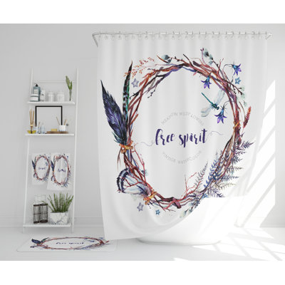 Neytiri Polyester Shower Curtain Set