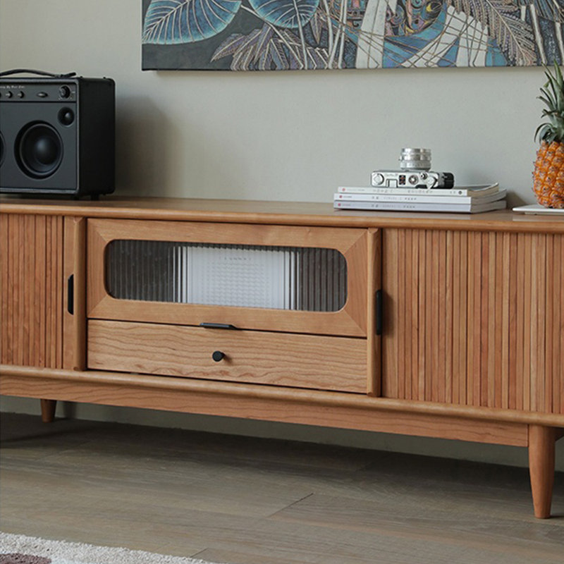 Meuble télé rétro, moderne et simple, Brun
