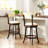 Bar Height Chairs Set of Swivel High Barstool w/ Padded Seat & Backrest-53304741-53304738