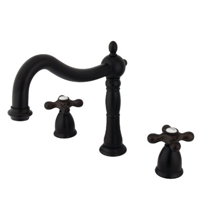 Kingston Brass Heritage Two-Handle 3-Hole Deck Mount Roman Tub Faucet