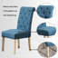 Ensemble de salle à manger 5 pièces Banff, table ronde avec 4 chaises capitonnées Banff, bleu-1329867808