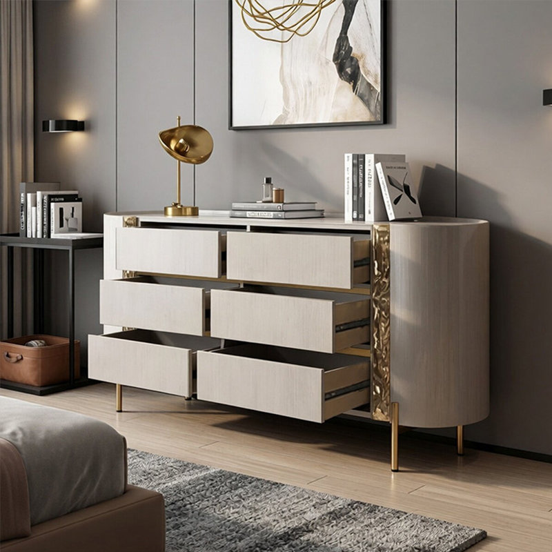 Armoire 6 tiroirs Italian Luxury, H 35,43 po x l 62,99 po x P 15,75 po
