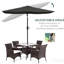 Parasol rectangulaire gris foncé de 6,5 pi x 10 pi. Auvent de table généreux pour l'extérieur. Protégé. Manivelle facile à utiliser et inclinaison réglable. Évent pour une organisation stable