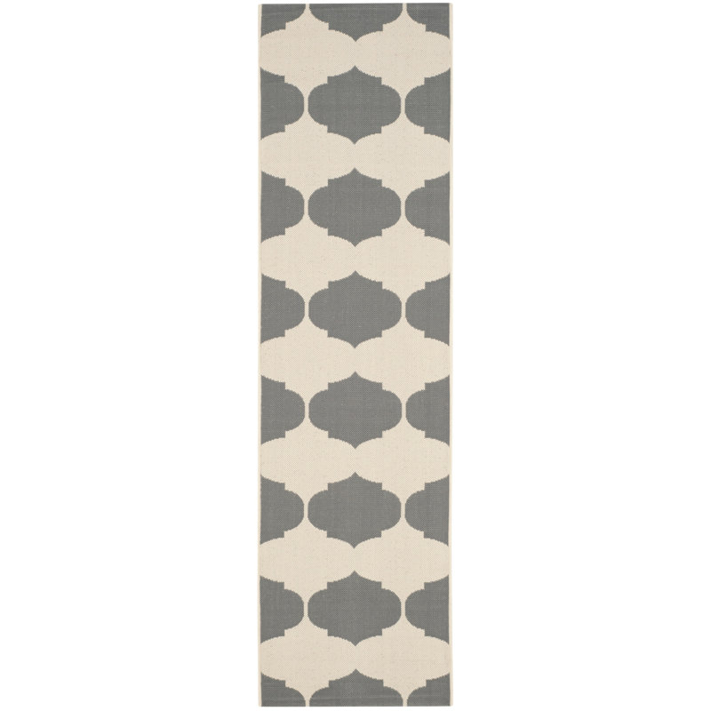 Tapis d'intérieur / extérieur à motif géométrique Herefordshire Performance, Tapis de couloir 2 pi 3 po x 12 pi