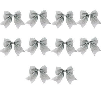 Decorative Bow Festival Supplies Christmas Decorative Bow Celebrations Bow Festival Essentiales 10 Pack Beautiful Solid Color