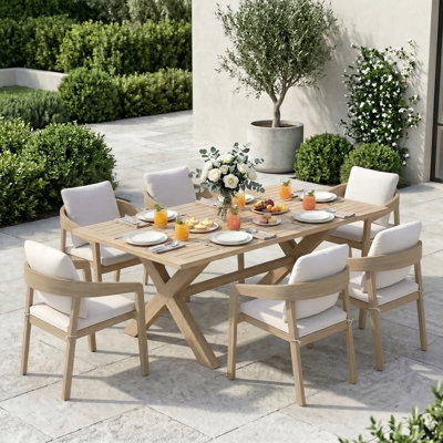 Outdoor Dining Set With Cushions