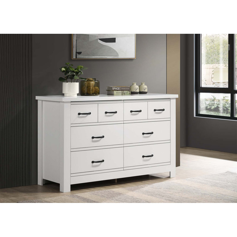 Commode blanche 6 tiroirs Cassini