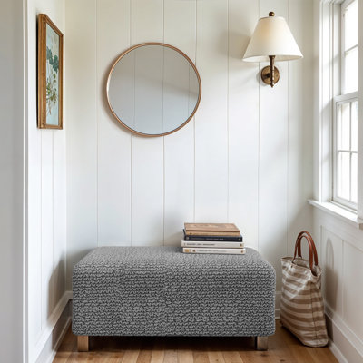 Stretchy Slipcover for Ottoman - Easy to Clean & Durable - Comfort Collection
