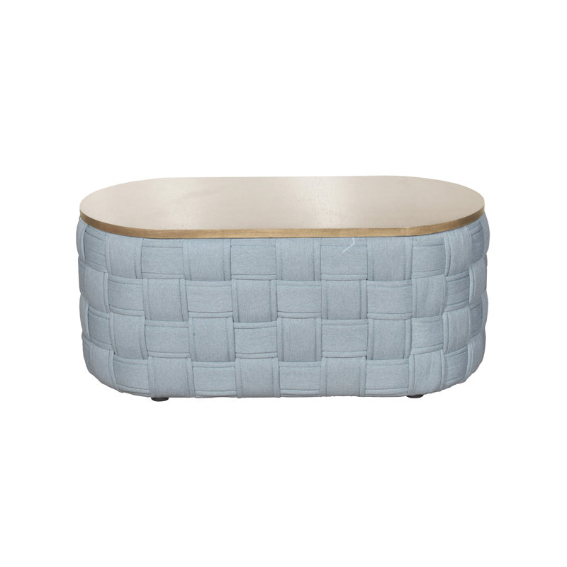 Saree Light Teal Chenille Coffee Table