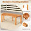 2 Pcs Outdoor Curved Bench With Slatted Seat Wrap Around Tree Bench 2-person Seating